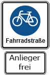 Symbol Fahrradstraße