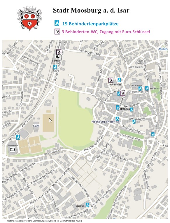 Grossansicht in neuem Fenster: Behindertenparkplatz Übersicht